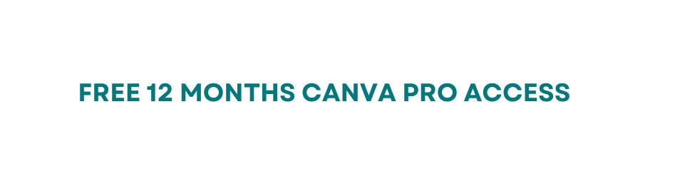 free 12 months canva pro access