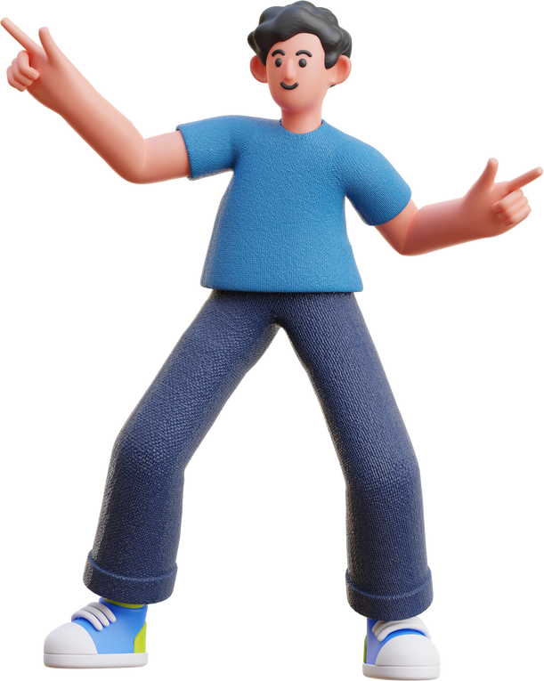 3D Character Male Dancing Pose
